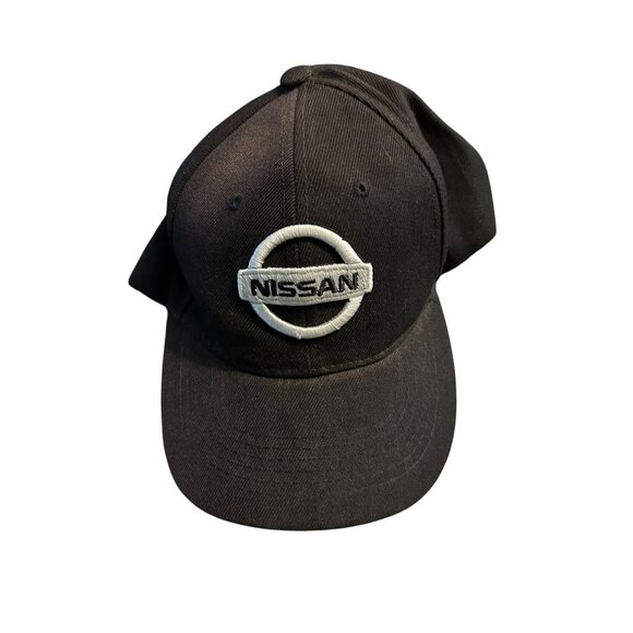 Nissan Black Baseball Cap hat 100% Cotton Adjustable Strap Made In China - Picture 1 of 3